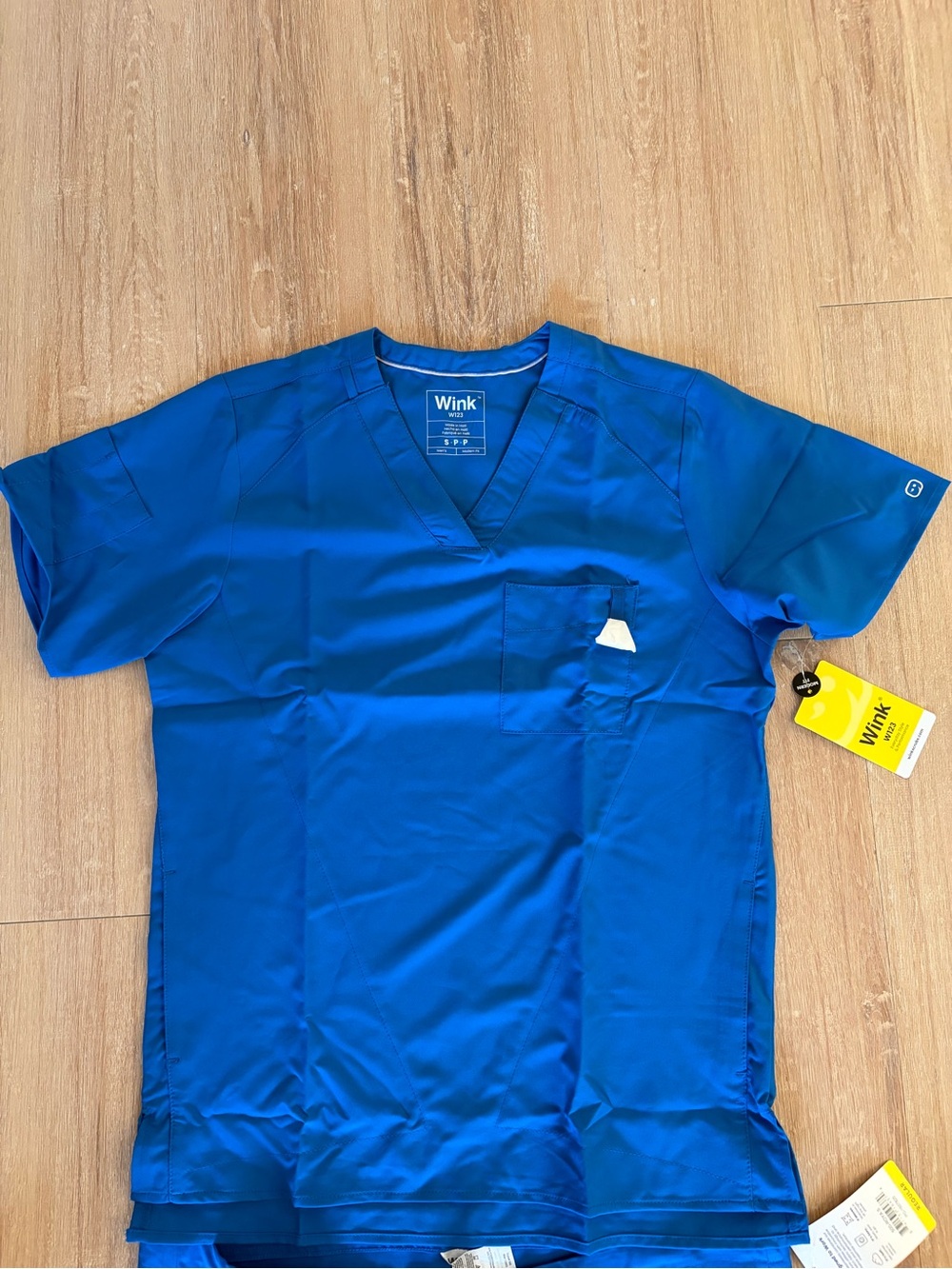 Blue scrub set, size small